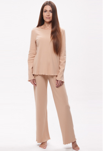 Пижама женская хлопок рубчик Wiktoria 1701BZ Пижама женская хлопок рубчик Wiktoria 1701BZ