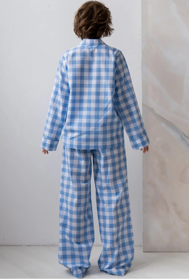 Пижама женская хлопок Blue Plaid Forly HL0073-29-69 фото