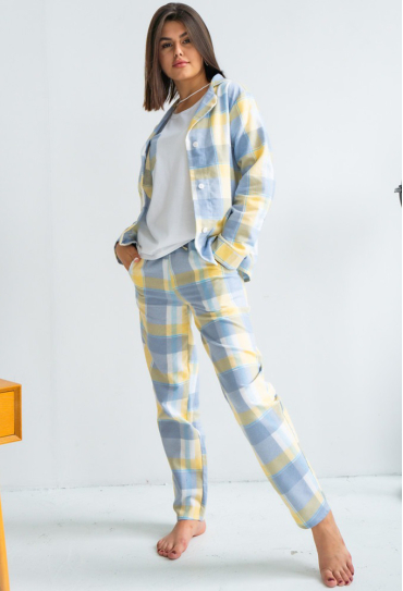 Піжама жіноча комплект фланель LoomLine 13-06YK