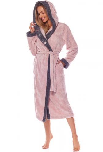 Халат женский плюшевый Hft L&L 9145BL