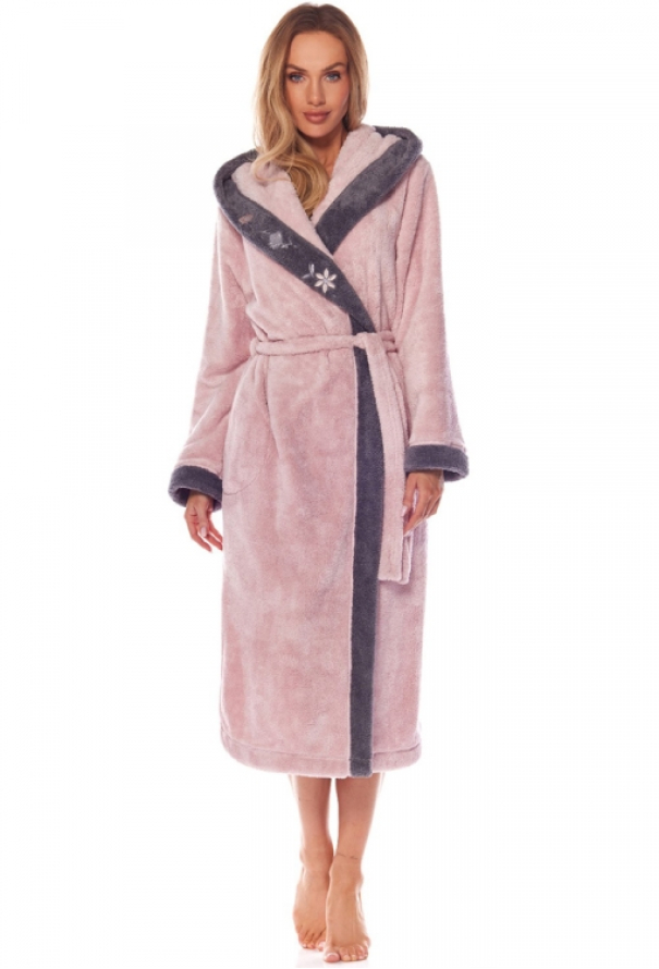 Халат женский плюшевый Hft L&L 9145BL