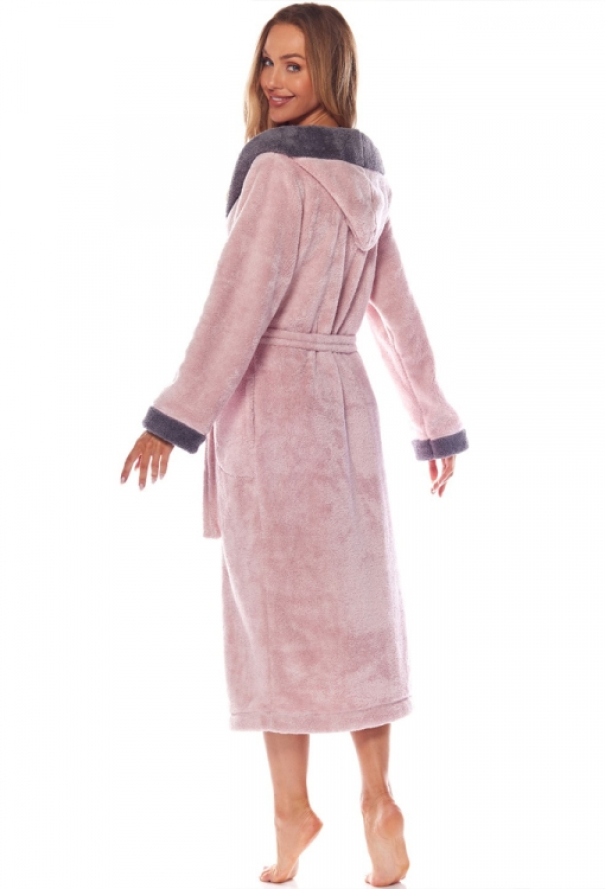 Халат женский плюшевый Hft L&L 9145BL