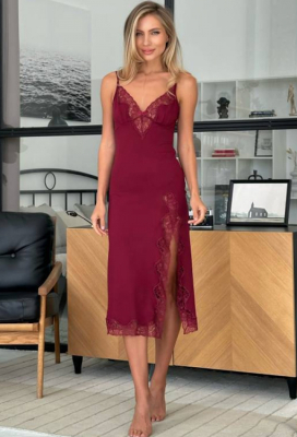 Нічна сорочка віскоза Violet delux НС-М-103BR