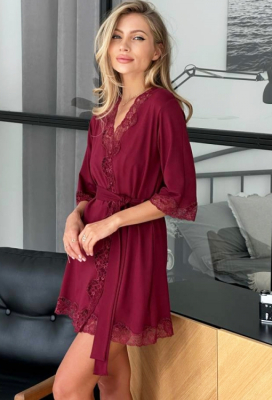 Халат женский вискоза Violet delux Х-М-45BR