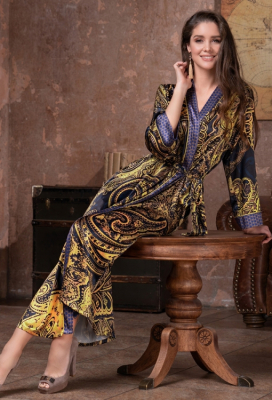 Халат из натурального шелка Armani Gold Mia-Amore 3499