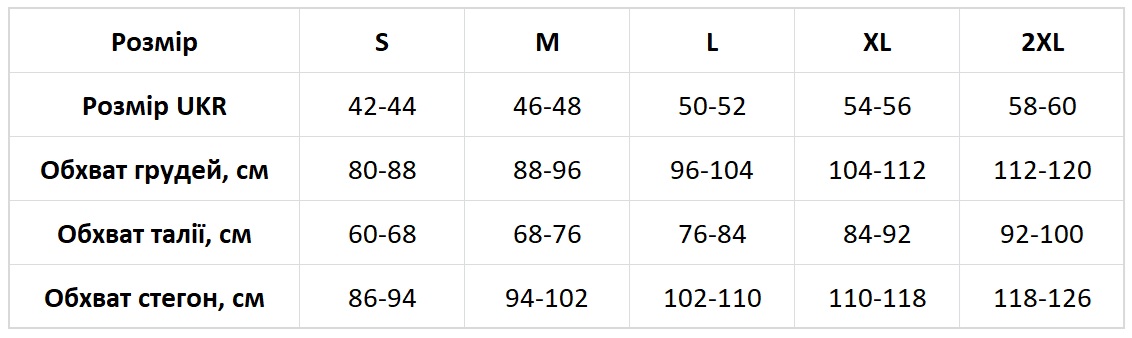 Cosy таблиця розмірів жіноча фланель Cosy таблиця розмірів жіноча фланель